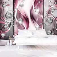 VLIESTAPETE Rosa 400/280 cm - Pink/Silberfarben, Textil (400/1cm) - KUNSTLOFT