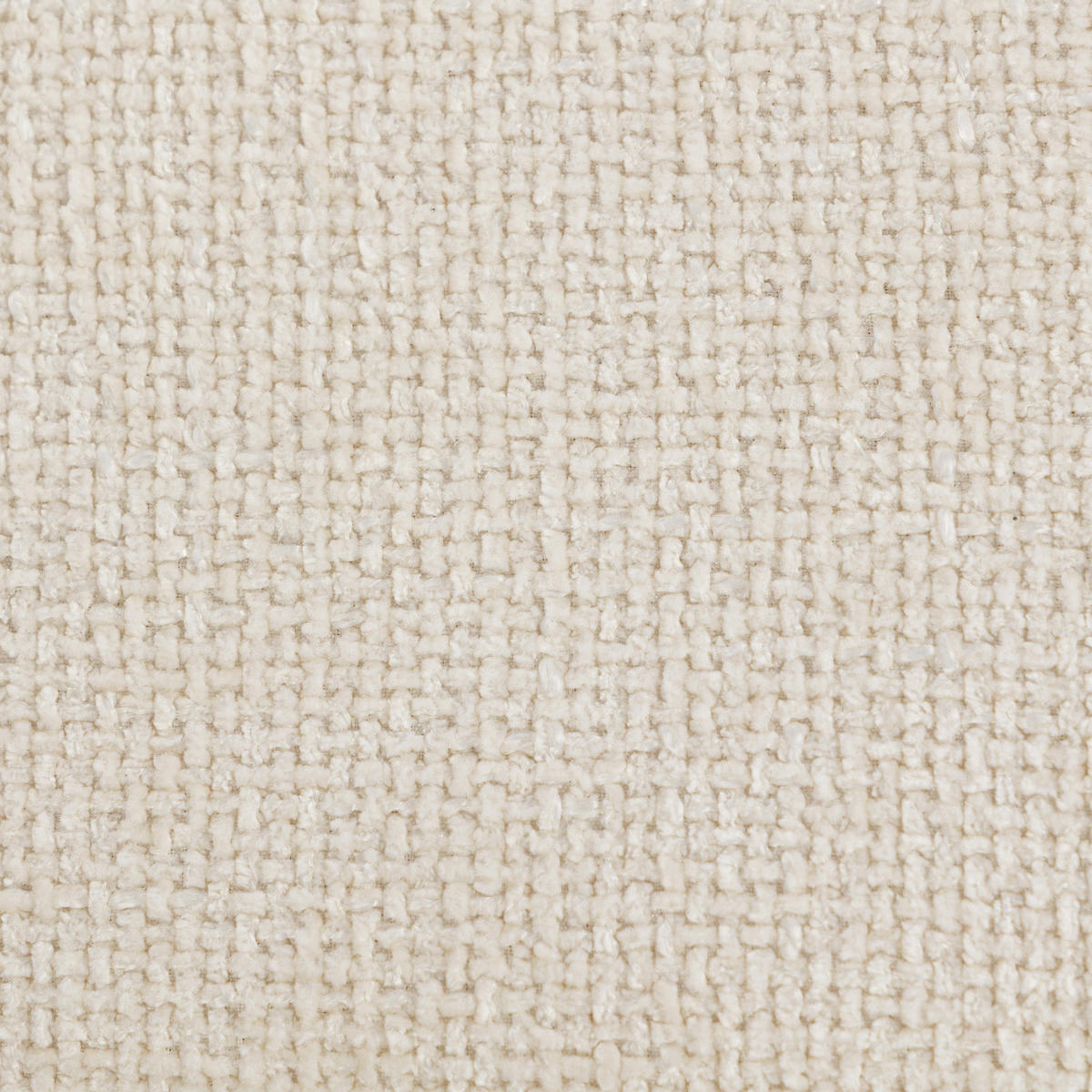 SITZHOCKER DE-07214 mit Chenille-Stoff und Stahlbeinen Cremeweiß - Creme, Textil/Metall (41/38/45cm) - ComfortXL