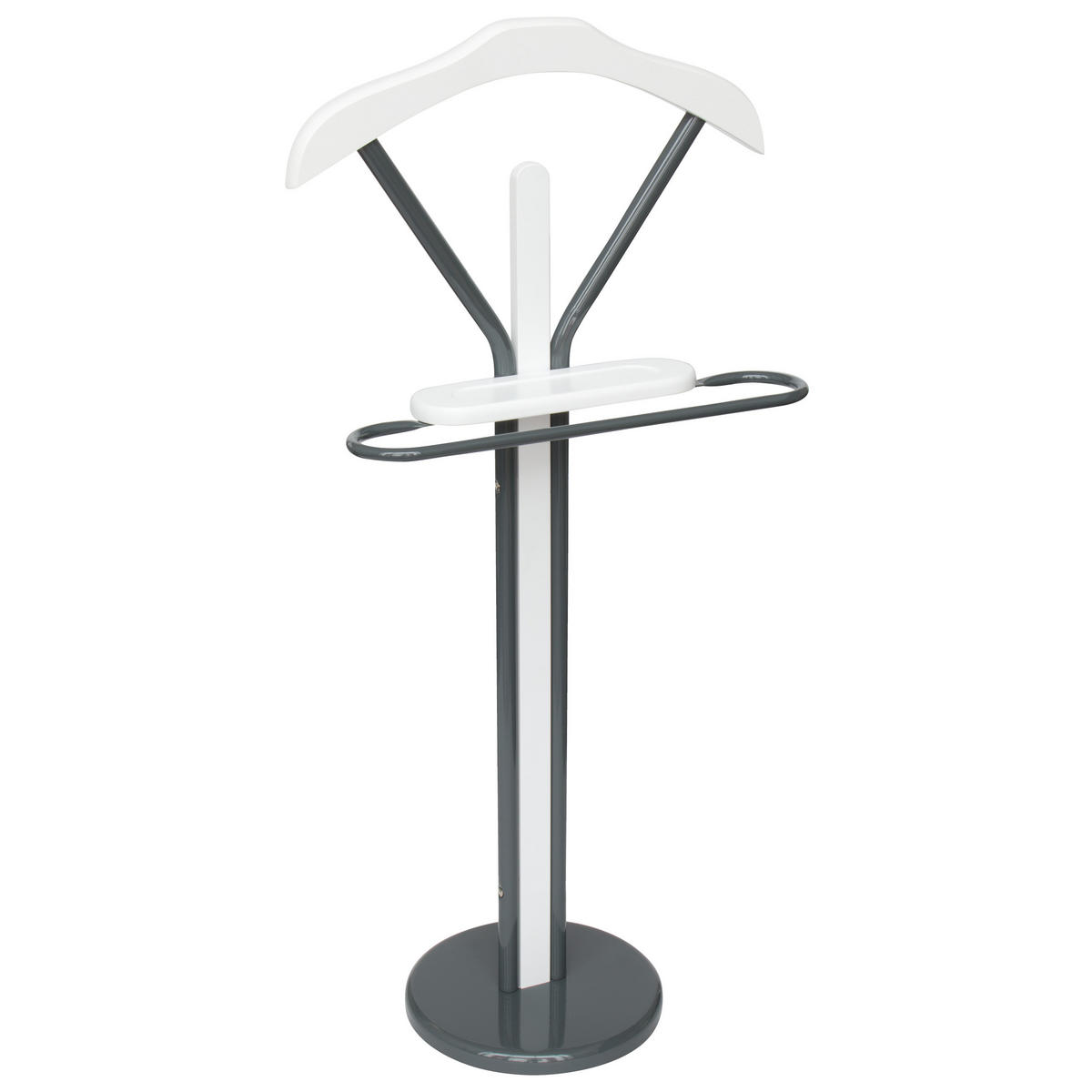 KLEIDERBUTLER, grau - Dunkelgrau, Metall (47.5/108/30cm) - bremermann