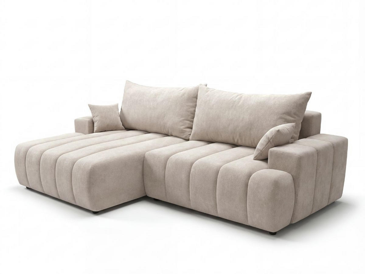 ECKSOFA Caleo Beige Links - Beige, Holz/Textil (270/170cm) - Graingold