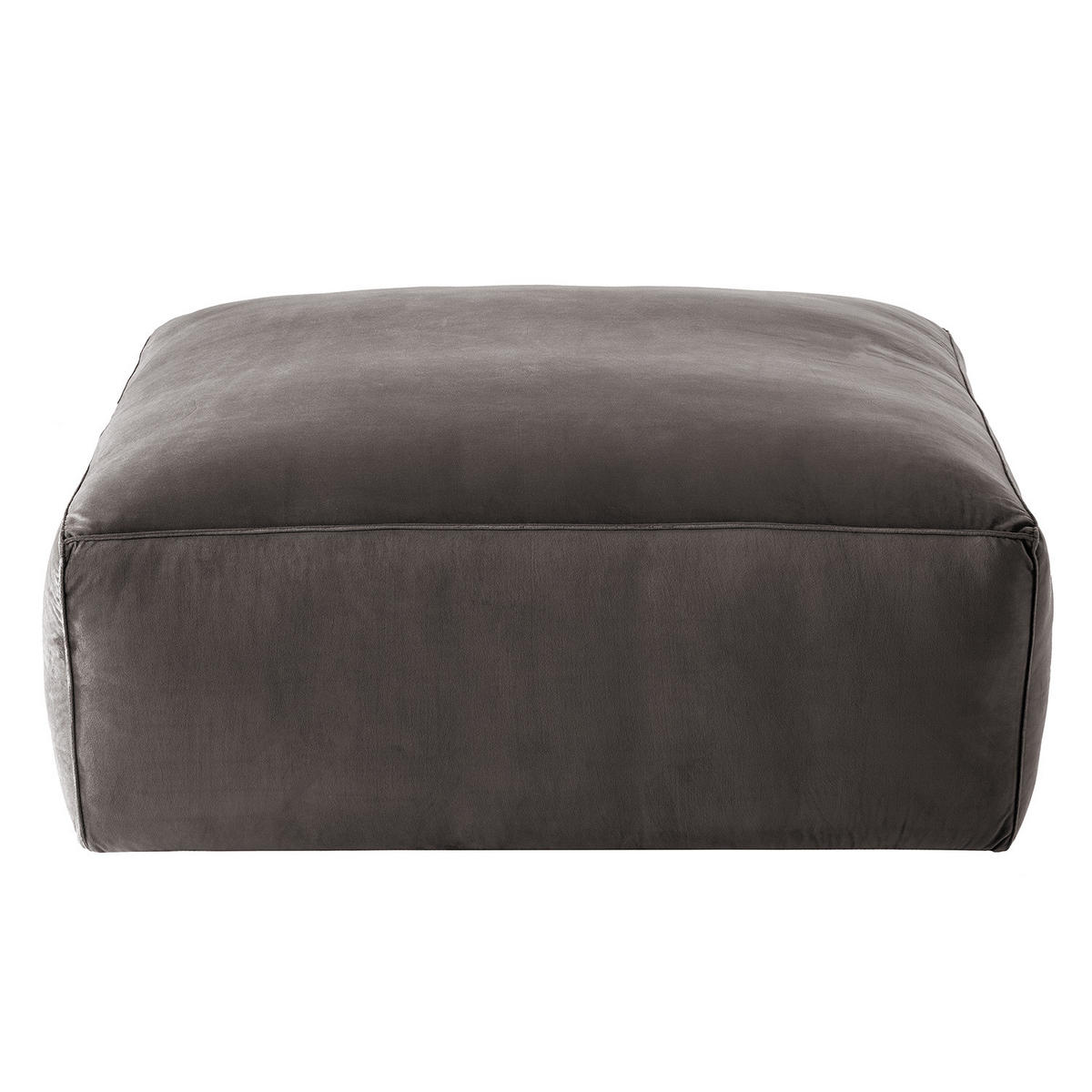 POLSTERHOCKER - Schwarz/Braun, Kunststoff/Textil (92/42/92cm) - home24