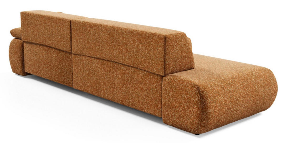 ECKSOFA Orange PENTI Ausziehbar Mit Bettkasten Rechts - Orange, Textil (173.5/286cm) - Sepro Meble