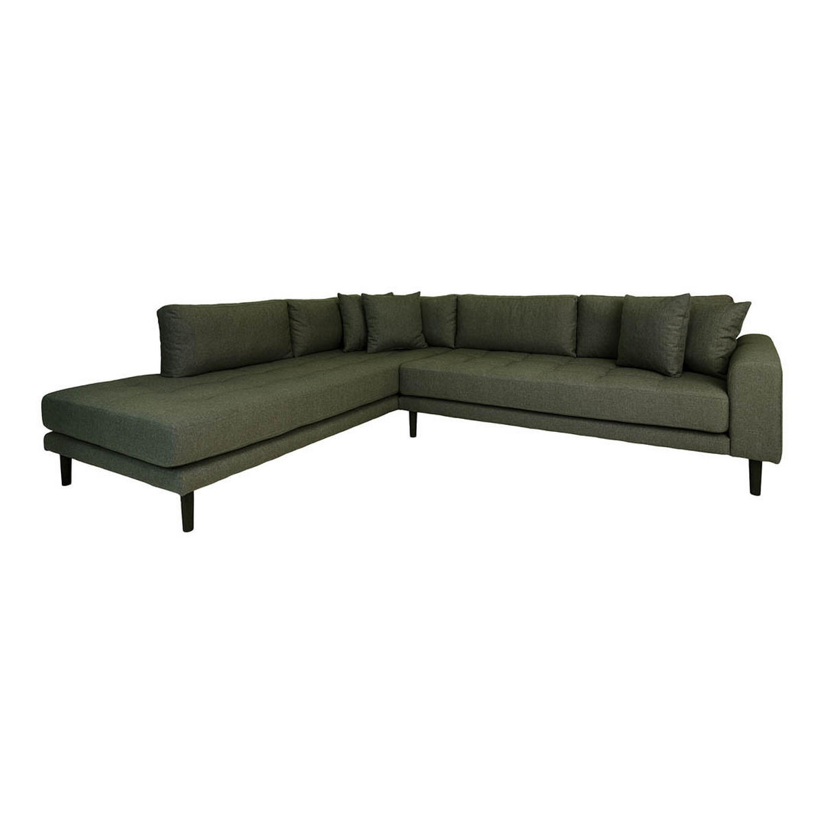 HÖRNSOFFA Lido för 4 personer 257 x 220 x 76 cm – grön - Grön, Textil (257/220cm) - ebuy24