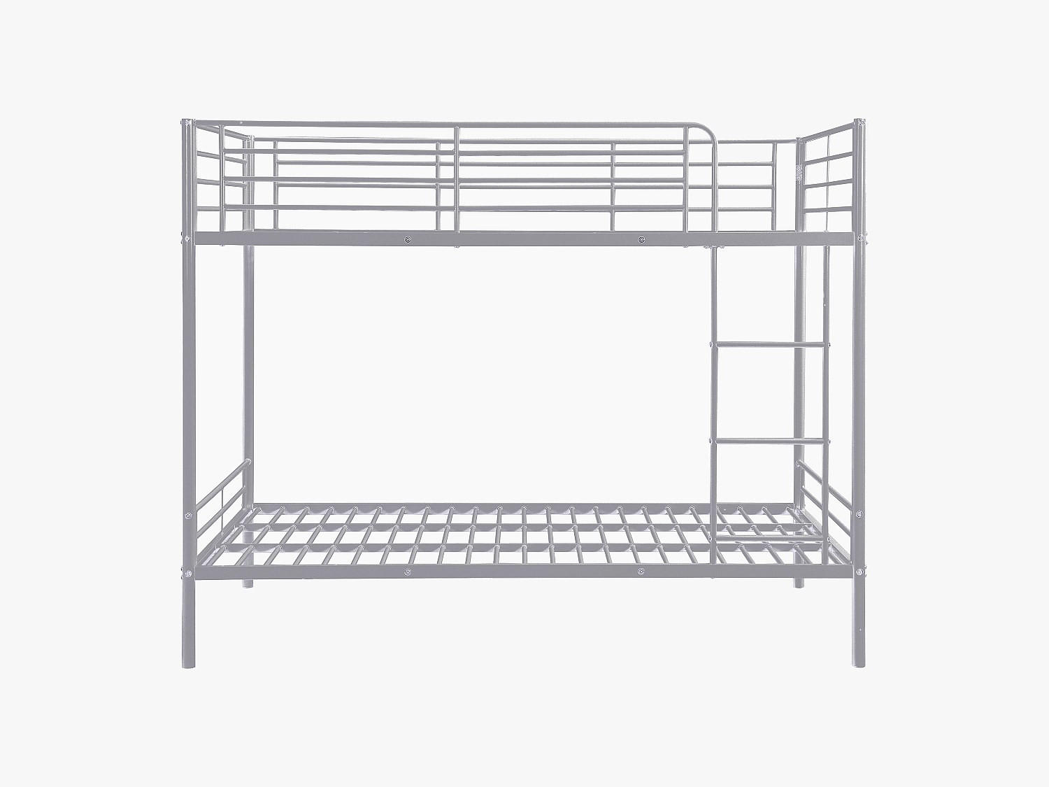ETAGENBETT - 1 Person - Metall, Metall - Silberfarben - - Silberfarben, Metall (120/190cm) - Vente-Unique