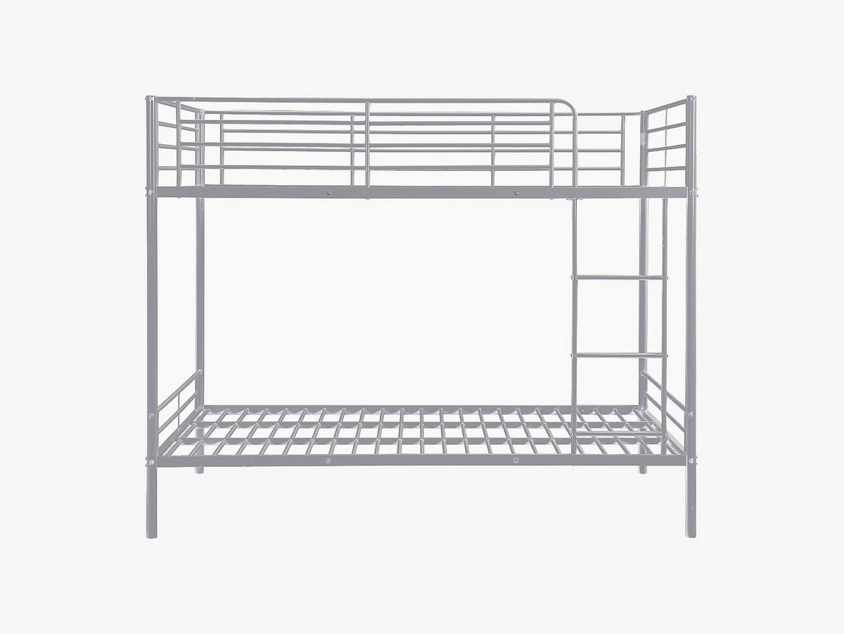 ETAGENBETT - 2 x 120 x 190 cm - Silber - DUOTIS - Silberfarben, Metall (126/198cm) - Vente-Unique