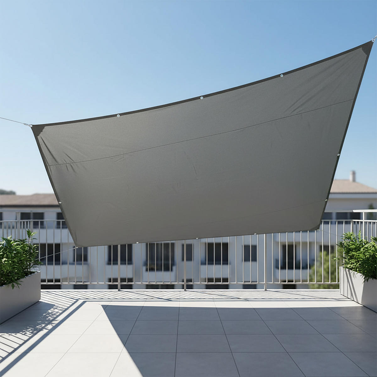 SONČNA senčnica - siva, kovina/tekstil (300/200cm) - Relaxdays