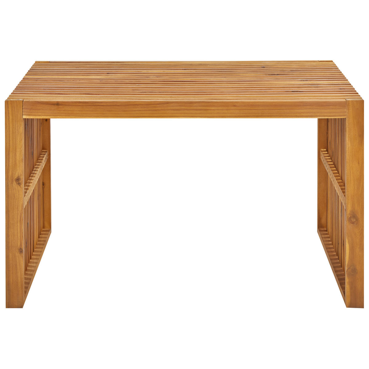 GARTENMÖBEL SET 4-Sitzer Akazienholz hellbraun 3-teilig Bellano - Hellbraun, Holz - Beliani