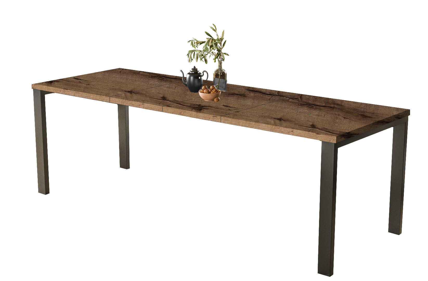 ESSTISCH Garant ausziehbar - Mooreichefarben, Holzwerkstoff (130/80/76cm) - Endo-Moebel