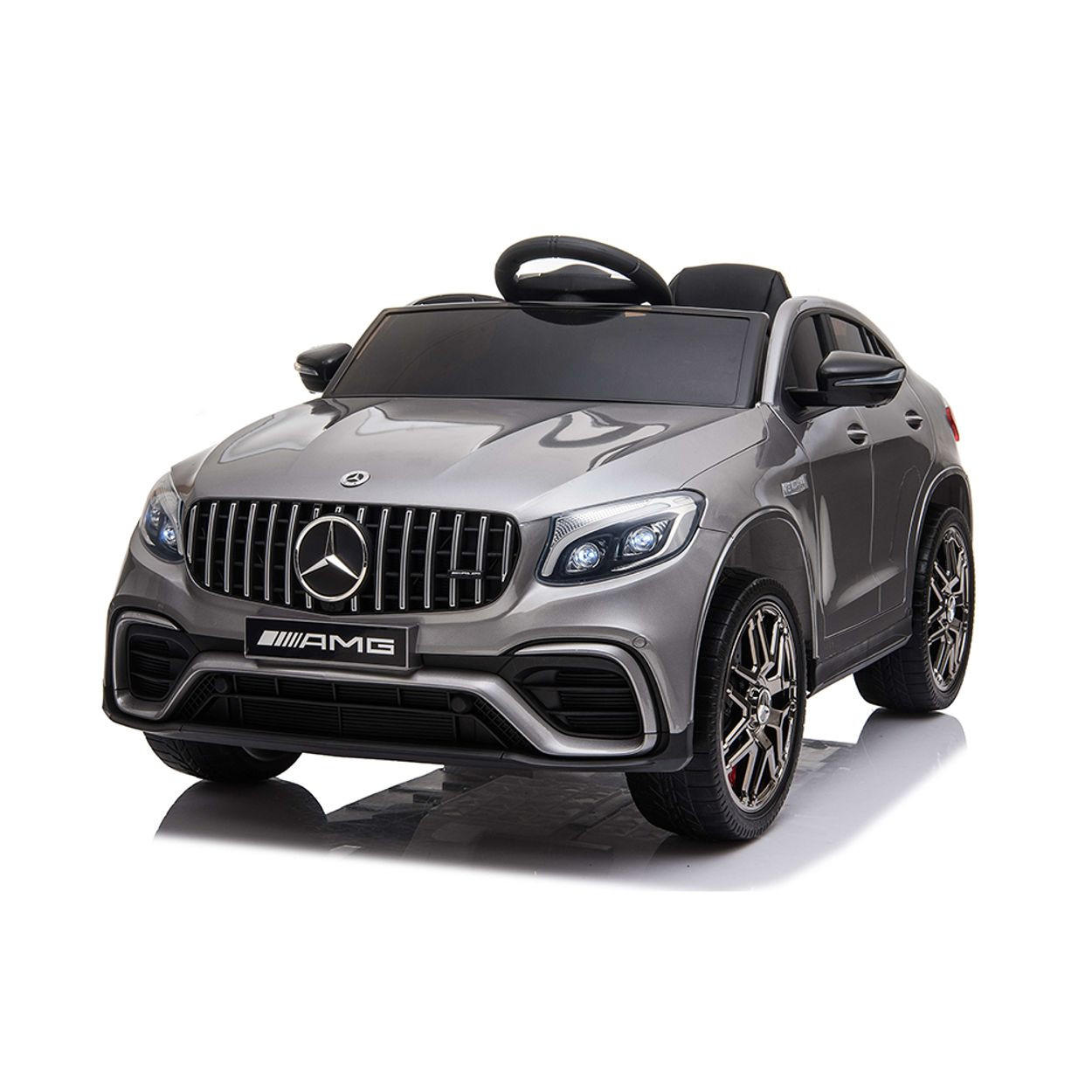 ELEKTROAUTO Mercedes AMG GLC 63S silber AMG GLC 63S, EVA-Reifen, Musik, Fernbedienung - Silberfarben, Kunststoff (115/70/55cm) - Moni