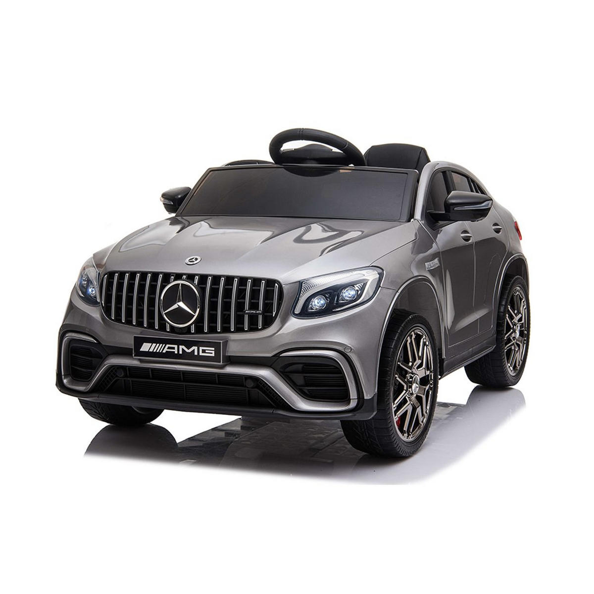 ELEKTROAUTO Mercedes AMG GLC 63S silber AMG GLC 63S, EVA-Reifen, Musik, Fernbedienung - Silberfarben, Kunststoff (115/70/55cm) - Moni
