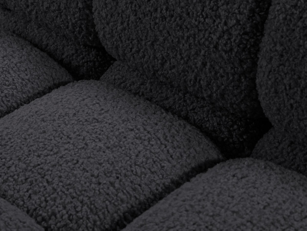 CHAISELONGUE rechts Bellis aus Boucle graphit - Graphitfarben, Textil (94/70/155cm) - Micadoni