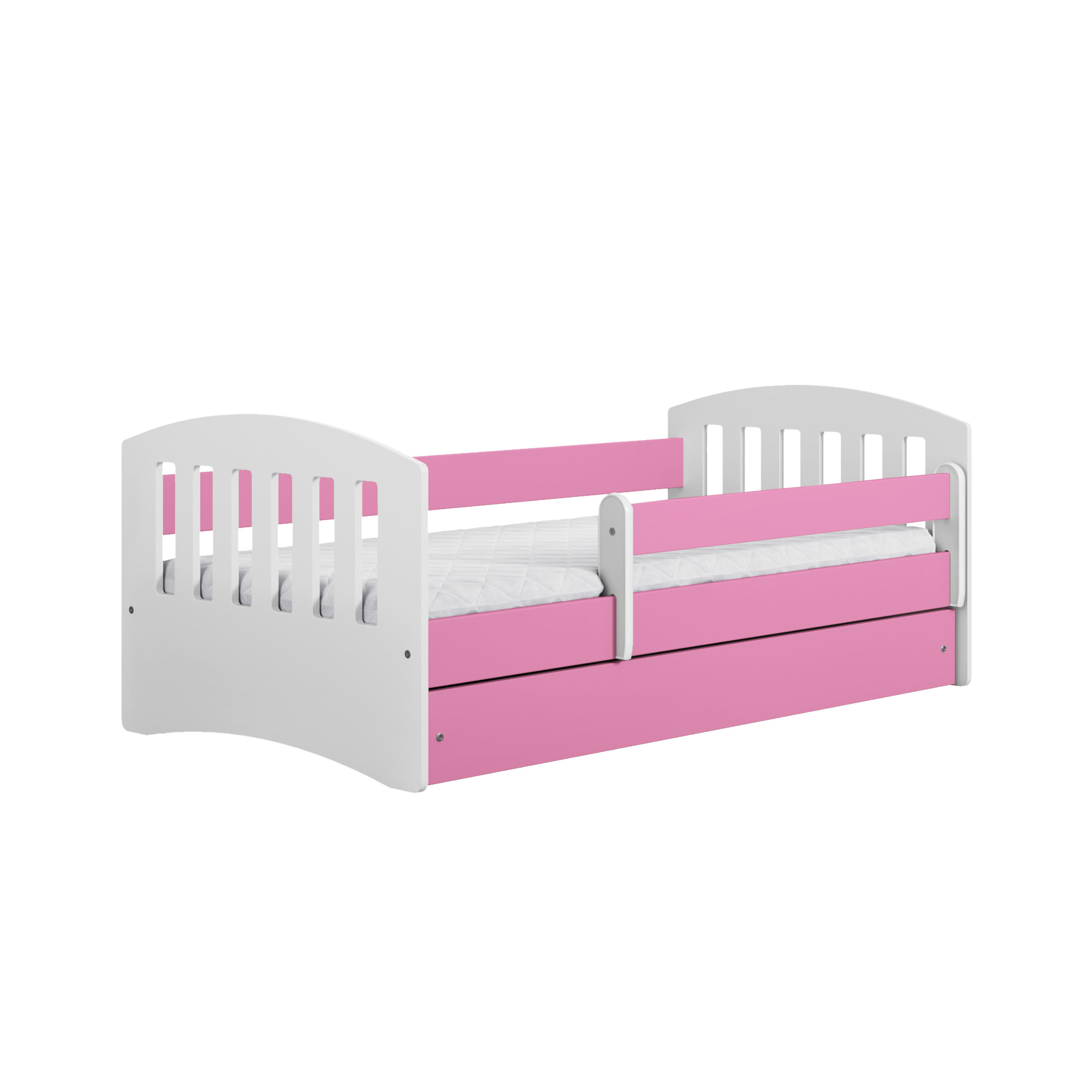 KINDERBETT CLASSIC mit Schublade ohne Matratze 90/65/164 - Rosa, Holzwerkstoff (80/160cm) - RAUMHIRSCH FURNITURE