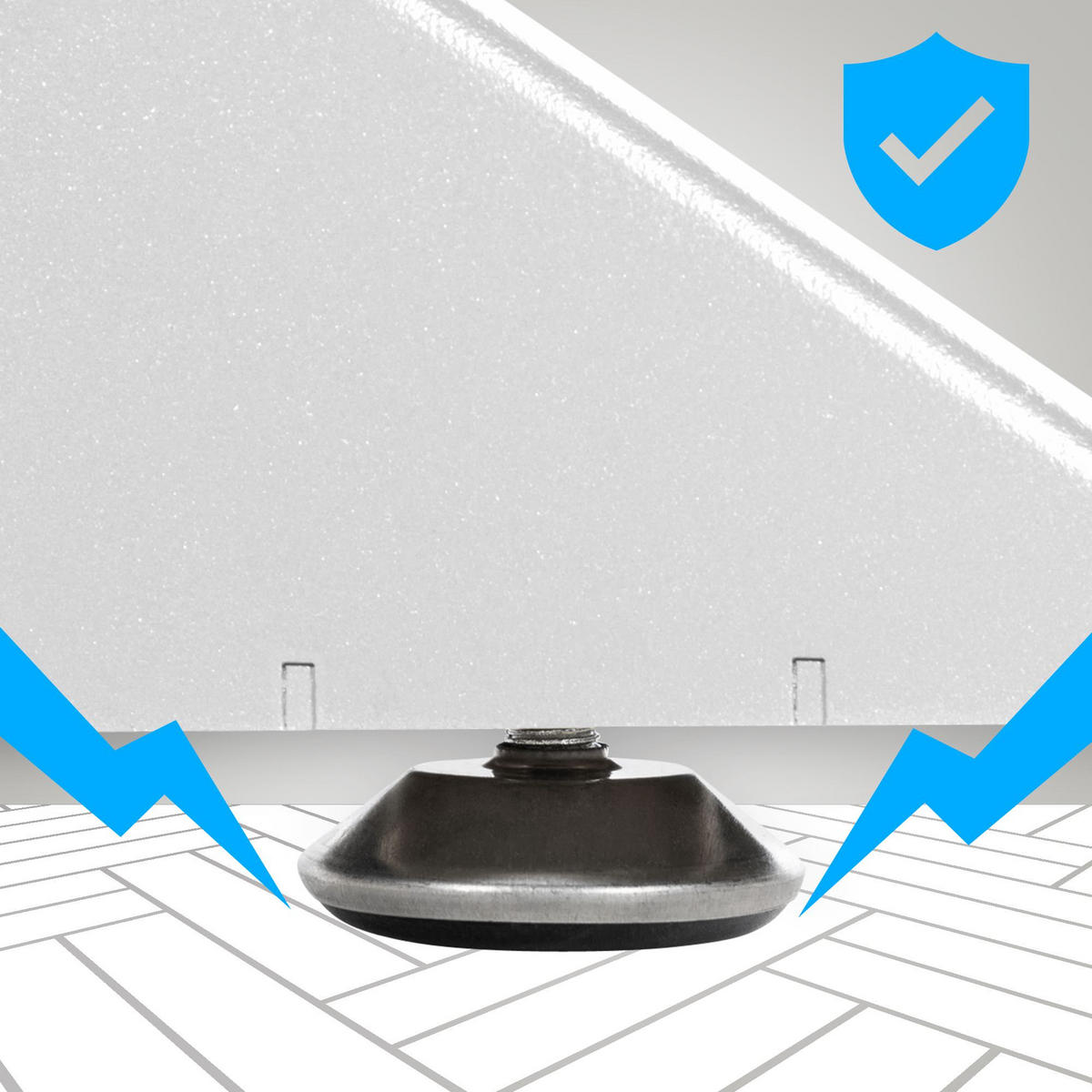 TISCHBEIN eckig 85/85/71 cm Metall weiß - Weiß, Metall (85/71/85cm) - CLP