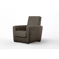 SESSEL Vera Braun, mit gesteppter Rückenlehne - Braun, Holzwerkstoff (88/103/100cm) - Bettso
