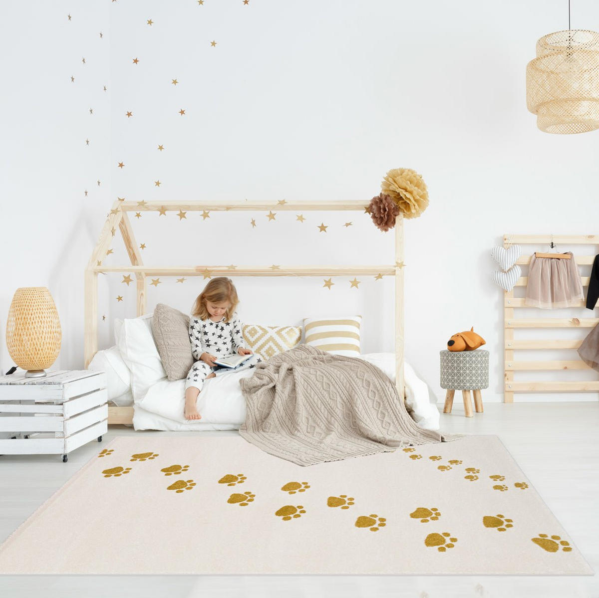 KINDERTEPPICH gelb - Gelb, Textil (140/200cm) - AFK Living
