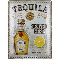 BLECHSCHILD 30/40 cm Tequila Served Here - Multicolor, Metall (30/40/0.2cm) - Nostalgic-Art