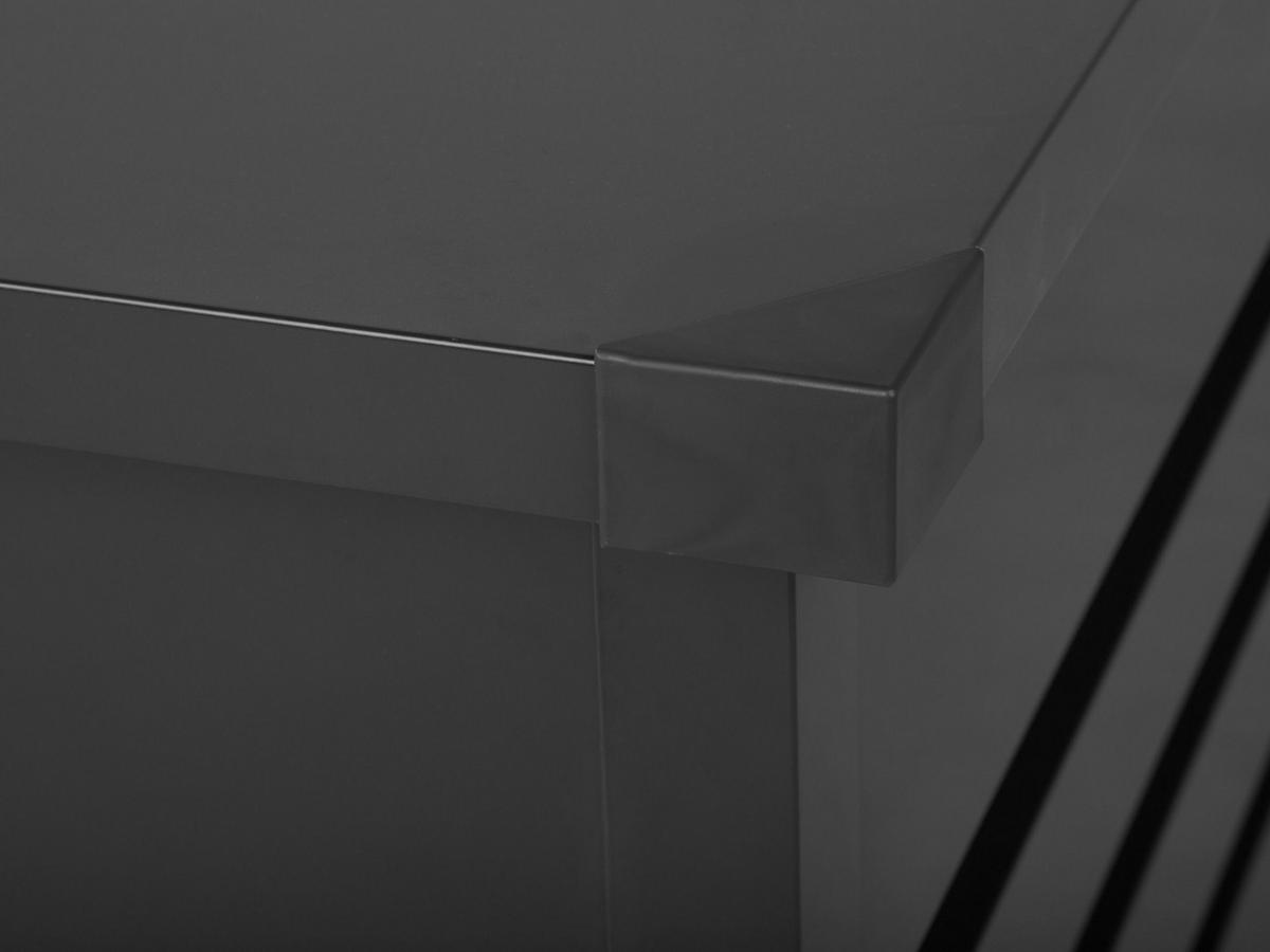 AUFLAGENBOX Stahl graphitgrau 100/62 cm Cebrosa - Graphitfarben, Metall (100/64/62cm) - Beliani