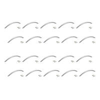 MÖBELGRIFFE Porto, L263mm, 224mm Achsenabstand, Stahl, Nickel satiniert 20er-set - Silberfarben, Metall (14/9/29cm) - EMUCA