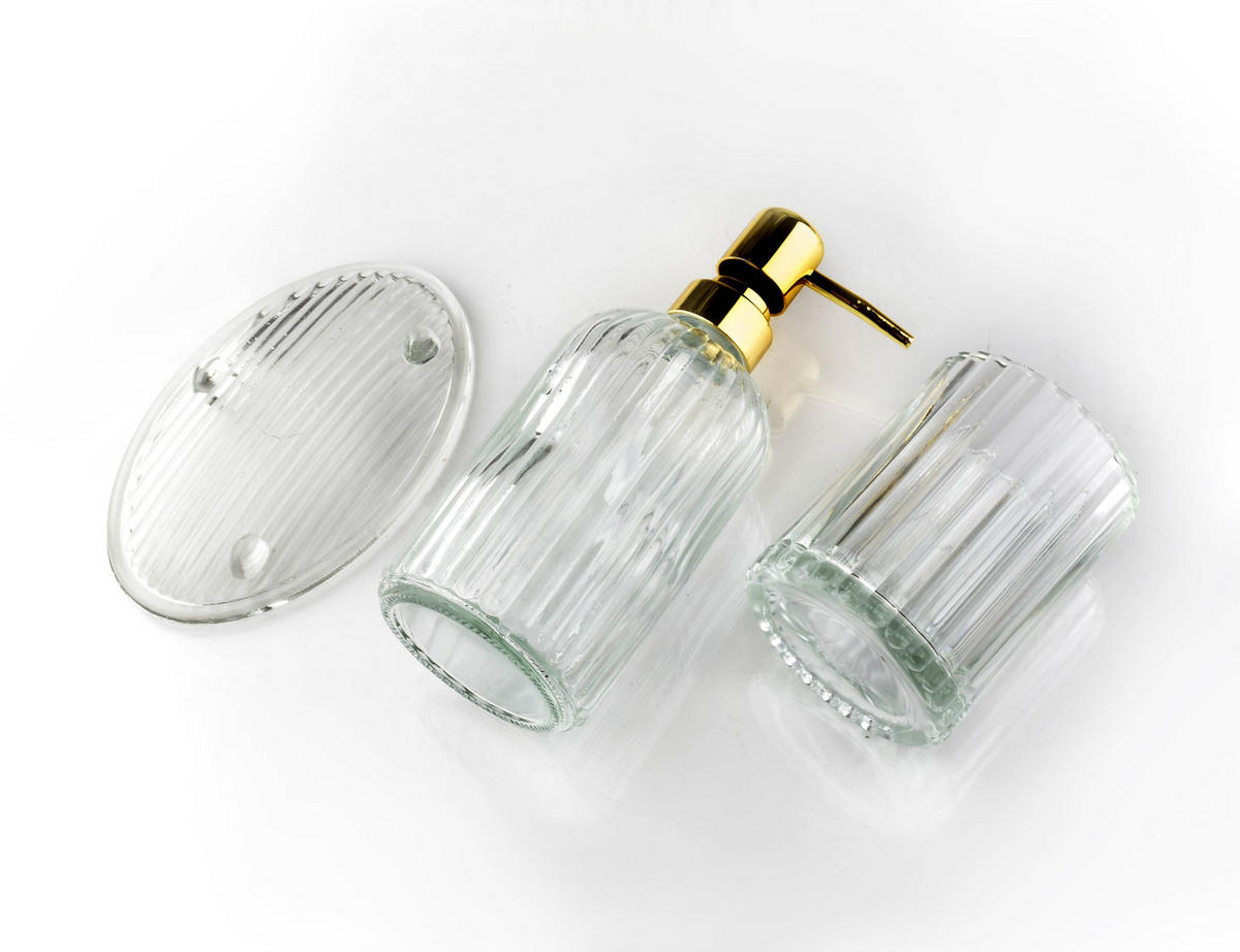 BADEZIMMERZUBEHÖR Ari Transparent 19/9/19 cm Glas - Transparent, Glas (9/19/19cm) - Mondex