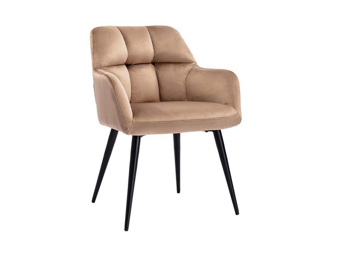 STUHL 2er-Set - Samt & Metall - Beige - PEGA - Beige, Textil (62/78/58.5cm) - Pascal Morabito