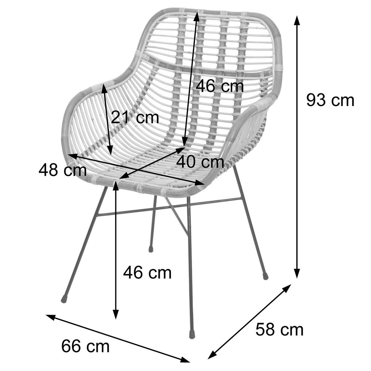 ESSZIMMERSTUHL Braun, Cremeweiß - Braun/Weiß, Holz (66/93/58cm) - MCW
