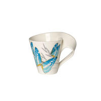 BECHER MIT HENKEL NewWave Caffè weiß-blau 300 ml - Blau/Weiß, Keramik (0.3L) - Villeroy & Boch