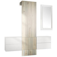 GARDEROBE Carlton Paneel in Eiche Nordic - Silbereichenfarben, Holzwerkstoff (157/193/35cm) - Vladon