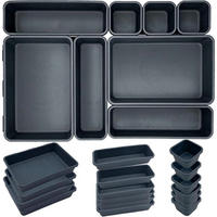 SCHUBLADEN Organizer 16-teiliges Set Grau - Grau, Kunststoff (47/4.5/31cm)