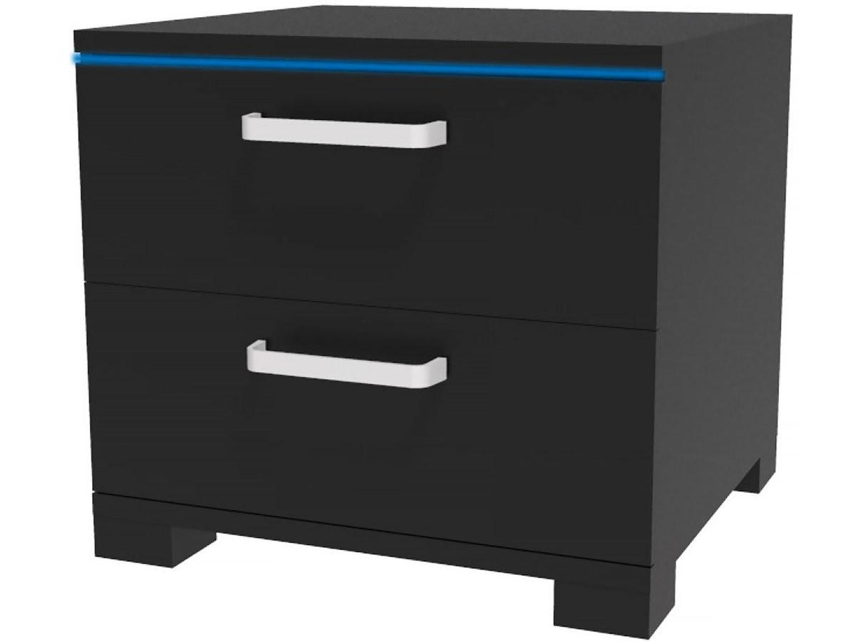 NACHTTISCH karina Schwarz - Schwarz, Holzwerkstoff (38/41/41cm) - Habitat Garten