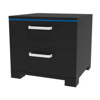 NACHTTISCH karina Schwarz - Schwarz, Holzwerkstoff (38/41/41cm) - Habitat Garten