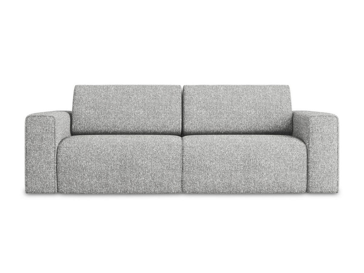 3-SITZER SOFA Strukturstoff Stoff Grau - Beige/Silberfarben, Kunststoff/Textil (224/80/103cm) - Makamii