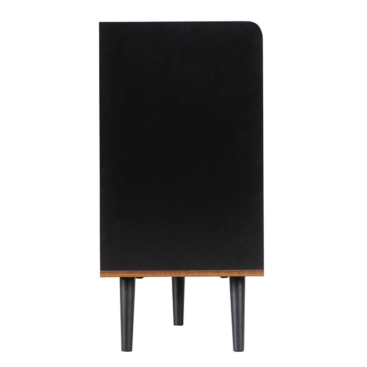SIDEBOARD Schwarz 117,5/39,5/80 cm - Schwarz, Holzwerkstoff/Metall (39.5/80/117.5cm) - Urban Meuble