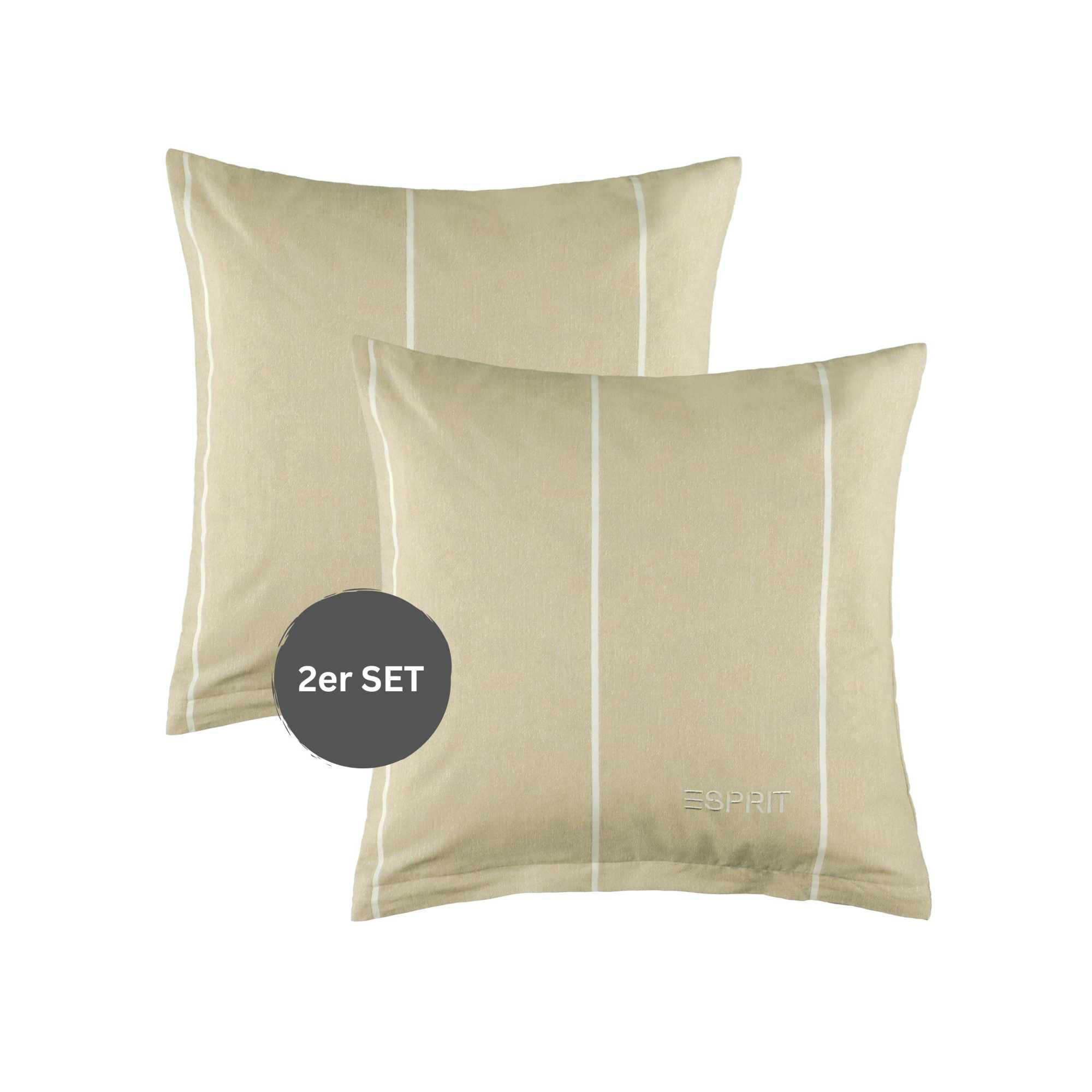 RENFORCÉ KISSENBEZÜGE HARPLINES - Beige, Textil (40/40cm) - Esprit