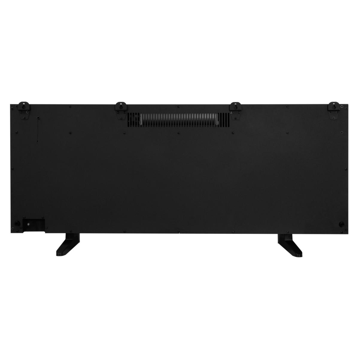 ELEKTROKAMIN Einbau Wandkamin 127cm - Schwarz, Metall (127/1/15cm) - Monstershop