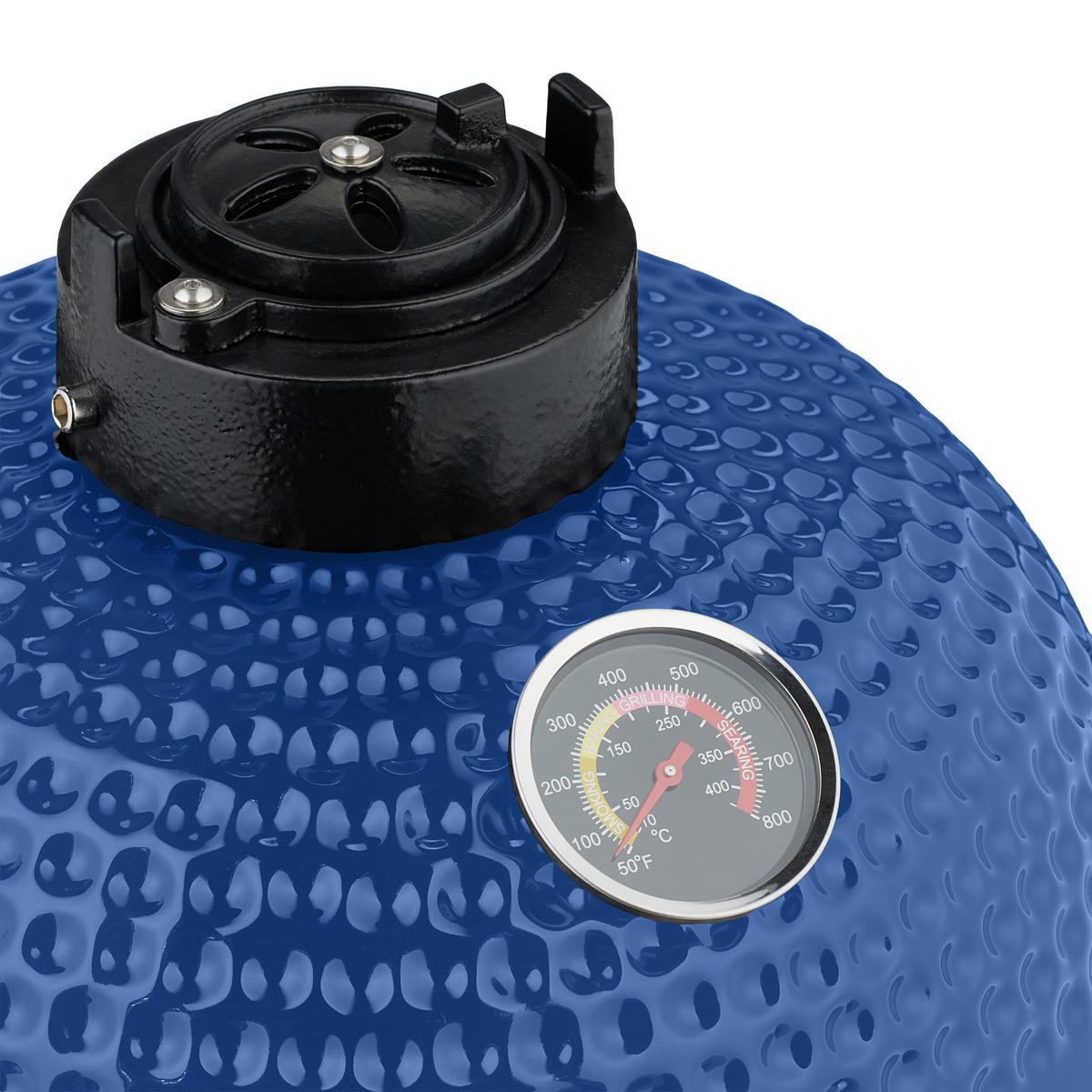 KAMADO-GRILL - Blau, Keramik/Metall (34/56.5cm) - Relaxdays