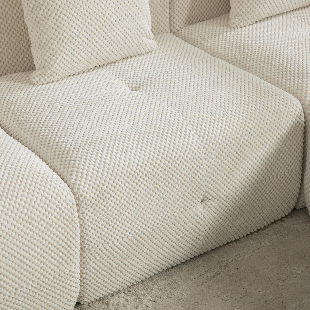 SESSEL DE-35105 mit Ottoman Beige - Beige, Textil (89/75/77cm) - ComfortXL