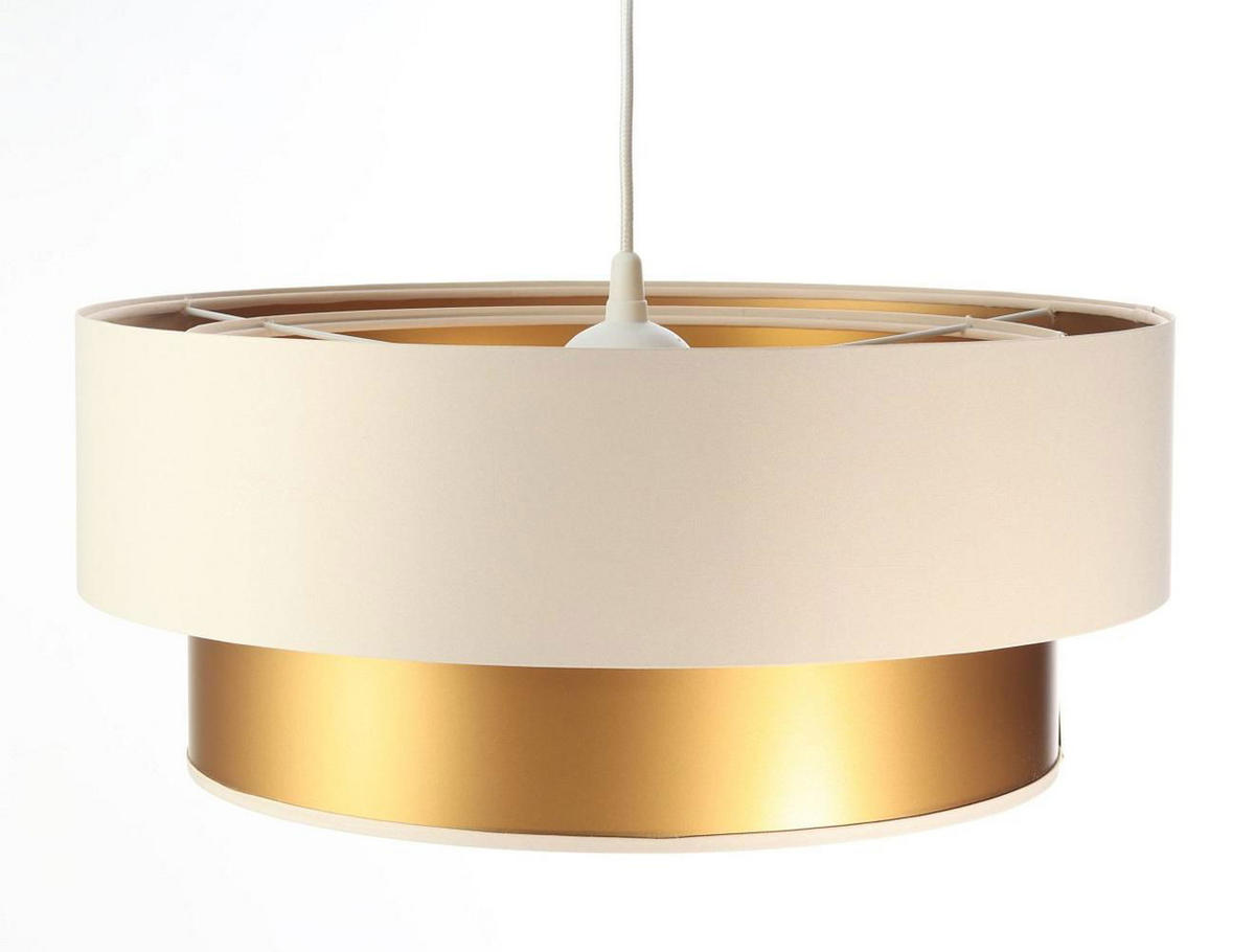 HÄNGELEUCHTE Gold 40/20 cm - Beige/Goldfarben, Kunststoff (40/1/20cm) - ONZENO