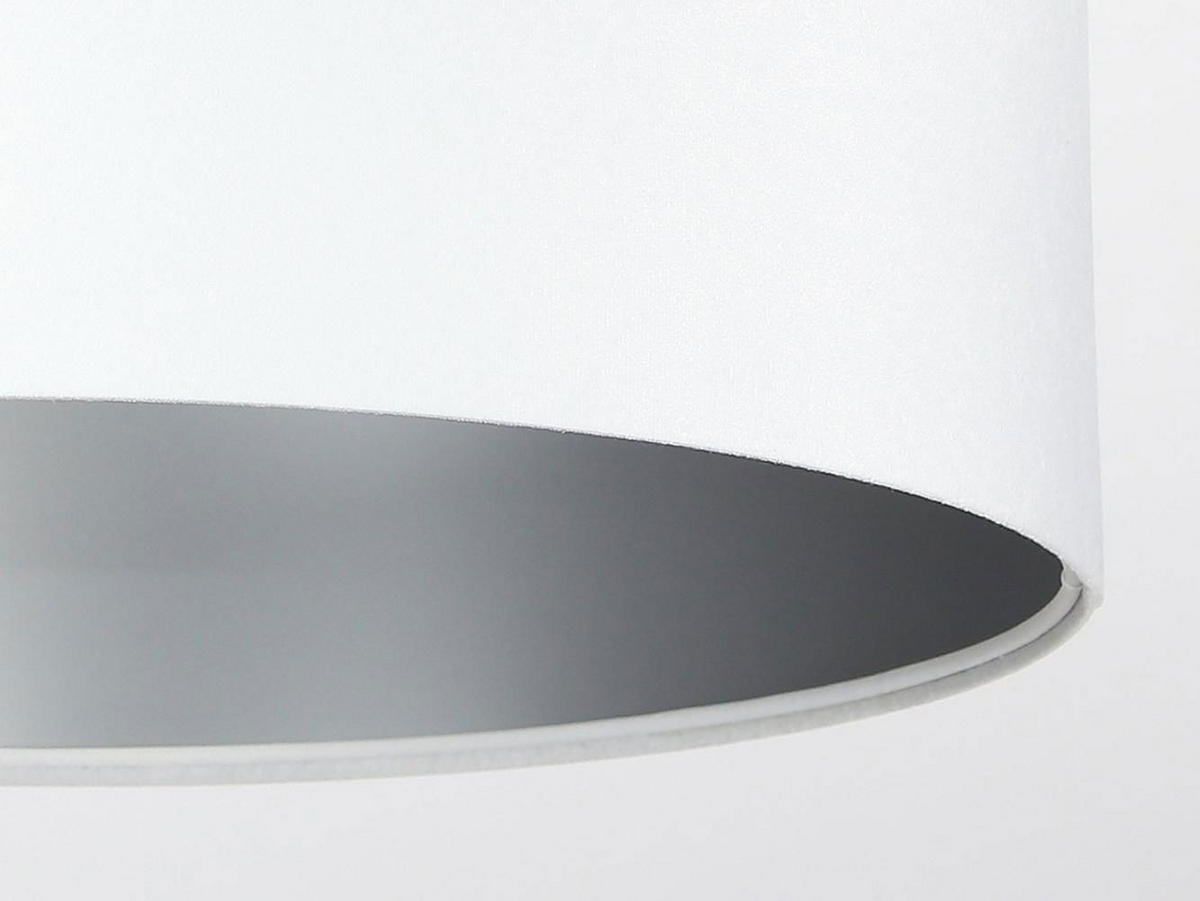 HÄNGELEUCHTE Silber 50/25 cm - Silberfarben/Weiß, Kunststoff (50/0.8/25cm) - ONZENO