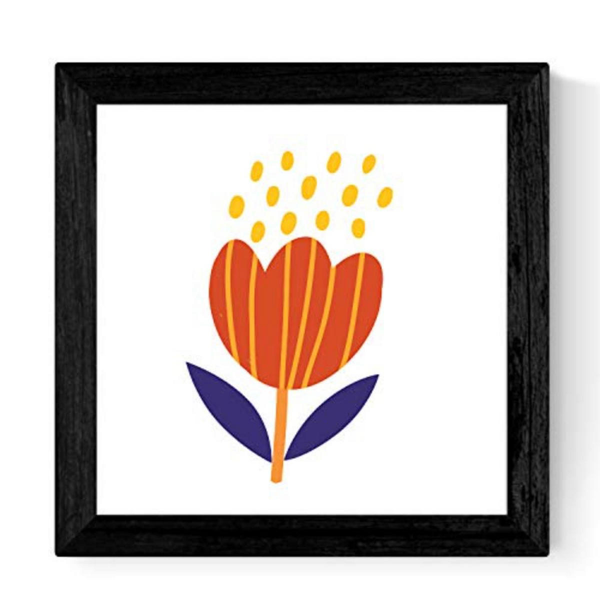 POSTER Set mit 4 Wildblumen Nordic Scandinavian 25x25 cm Rahmenlos - Klar, Papier (25/3cm) - Nacnic