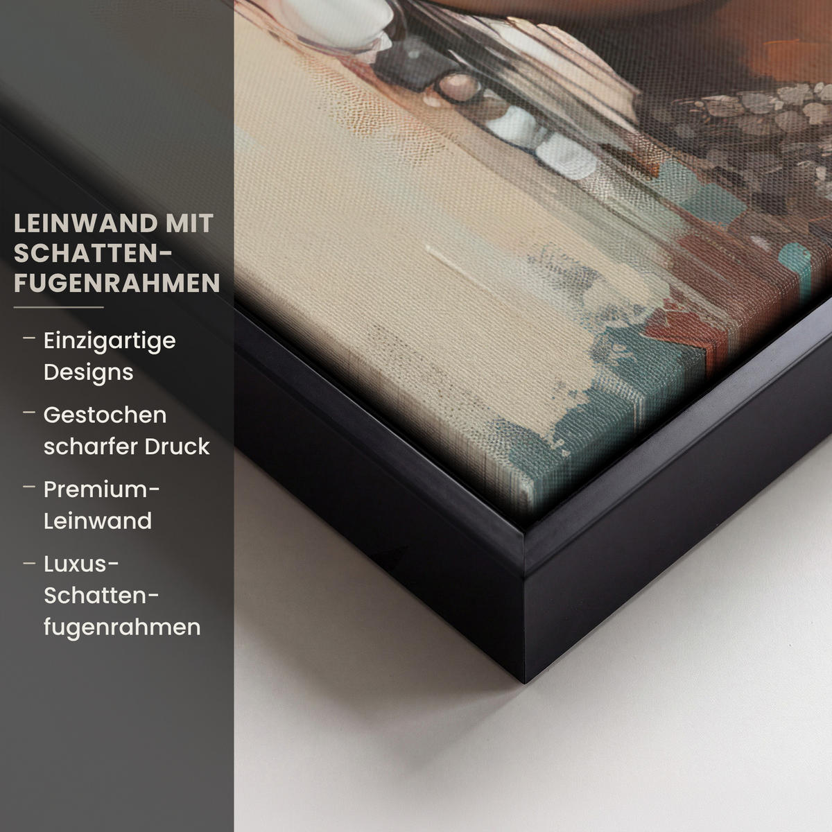 LEINWAND Bilder mit Rahmen - Frau - Kunst - Schmuck - Porträt - 30x40 - Blaugrau, Textil (30/40cm) - MuchoWow