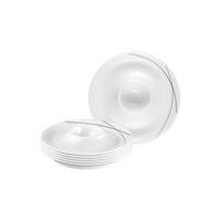 EIERBECHER MIT ABLAGE Trio Highline weiß-grau ø 12,5 cm 6er Set - Weiß/Grau, Keramik (12.5/2.5/12.5cm) - Seltmann Weiden