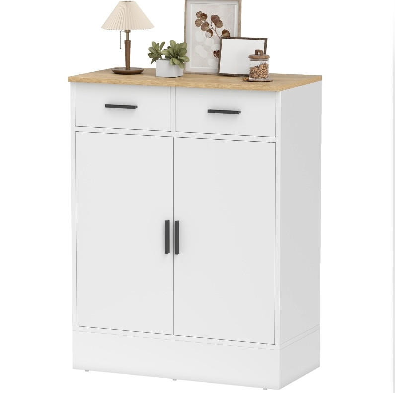 SIDEBOARD 68.6/35/90.3 cm Weiß aus Holz mit verstellbarem Regal - Weiß, Holz (35/90.3/68.6cm) - OKMYHOME