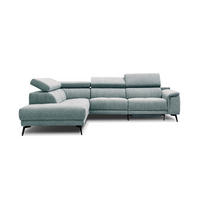 ECKSOFA FIERO 5-Sitzer mit 1 Relaxfunktion, mintgrün - Mintgrün, Holzwerkstoff/Textil (228/290cm) - Courtois Laville