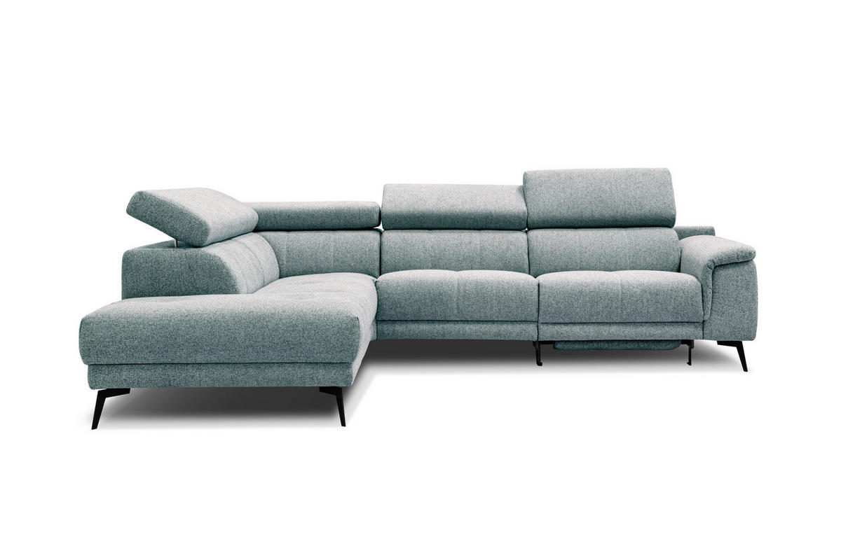 ECKSOFA FIERO 5-Sitzer mit 1 Relaxfunktion, mintgrün - Mintgrün, Holzwerkstoff/Textil (228/290cm) - Courtois Laville
