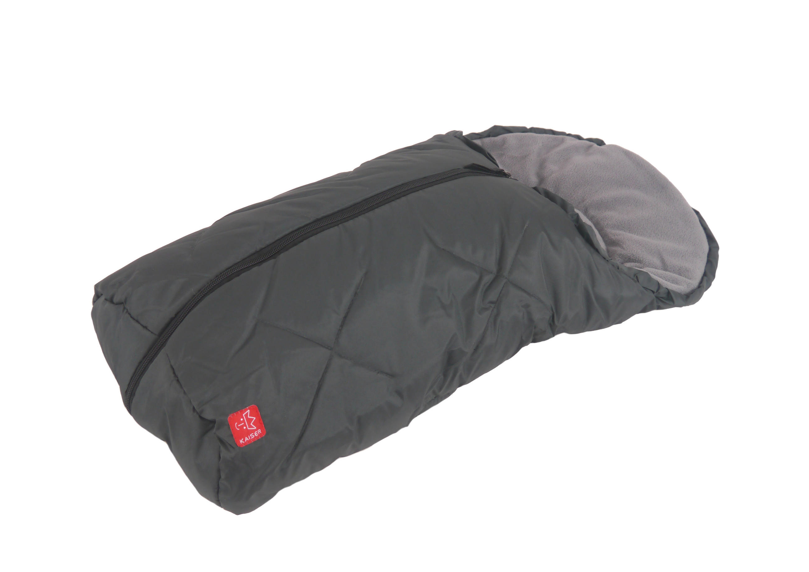 BABYSCHALENFUSSSACK Moo, anthracite/light grey - Grau, Textil (40/4/80cm) - Kaiserbaby