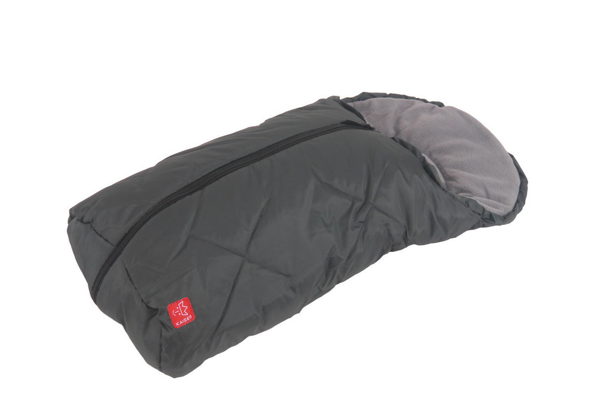 BABYSCHALENFUSSSACK Moo, anthracite/light grey - Grau, Textil (40/4/80cm) - Kaiserbaby