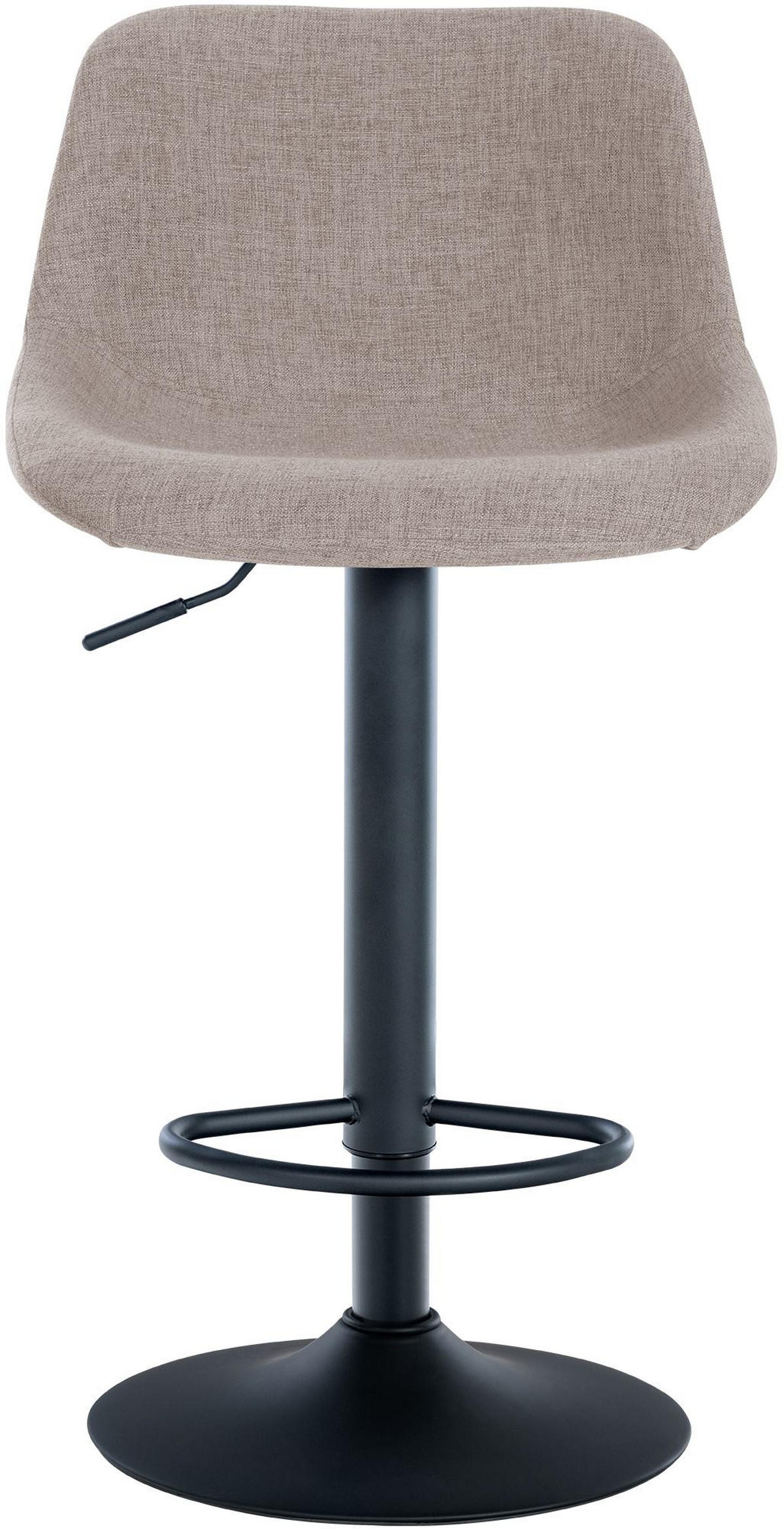 BARHOCKER Stoff taupe - Taupe/Schwarz, Textil/Metall (43/79/49cm) - CLP