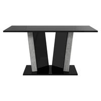 COUCHTISCH Doha II - Schwarz Hochglanz/Grau, Holzwerkstoff (60/100/55cm) - MIRJAN24