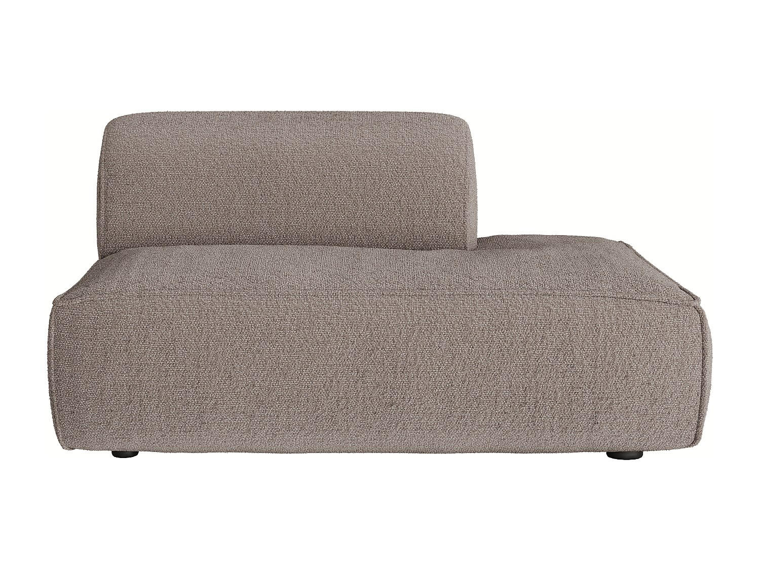 RECAMIERE ohne Schlaffunktion - 1 Person - stoff - taupe Camilio - Taupe, Textil (130/74/97cm) - Vente-Unique