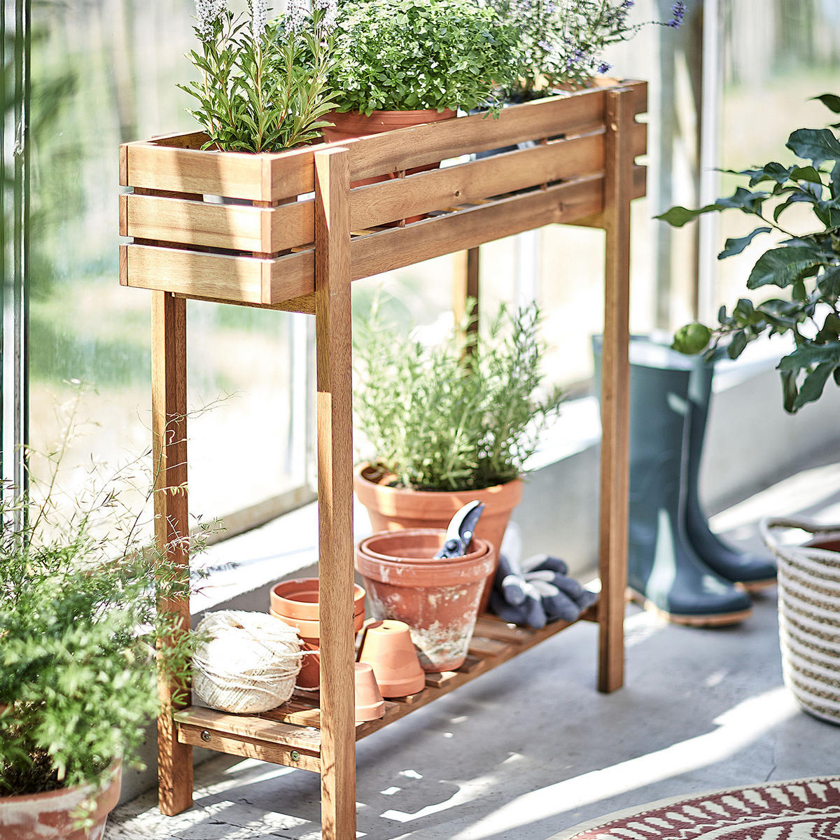 PFLANZKASTEN New Gardening - Braun, Holz (25/90/85cm) - BUTLERS